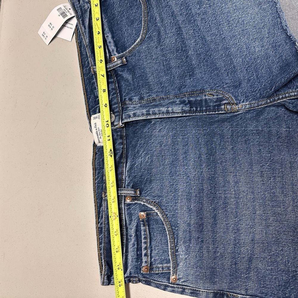 Abercrombie & Fitch The Mom Short High Rise Blue Denim 34/18 NWT Retail $59 - Picture 9 of 12